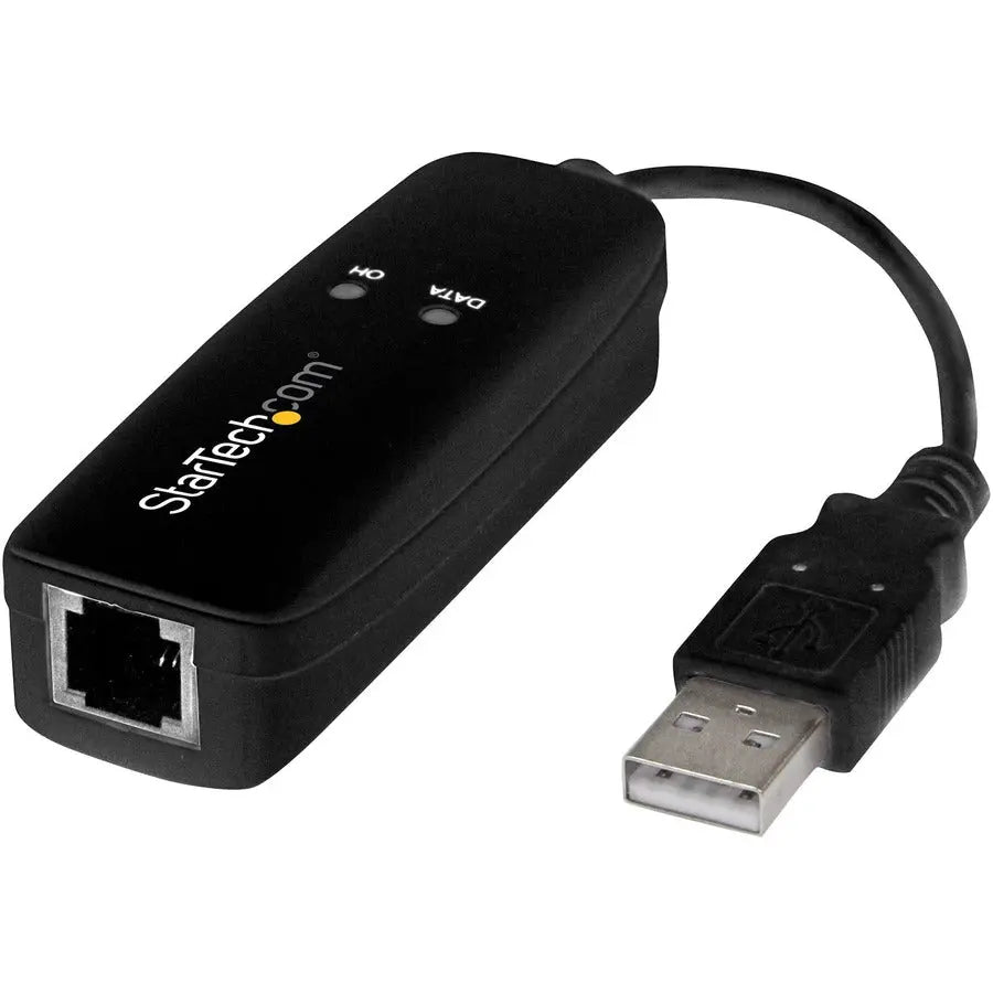 StarTech.com USB 2.0 56K External Dial-Up and Fax Modem – V.92, TAA Compliant