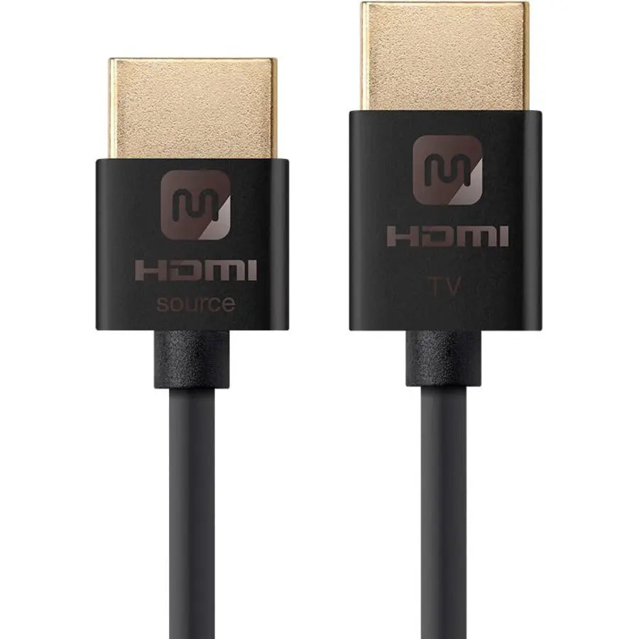 Monoprice Ultra Slim 18Gbps Active High Speed HDMI Cable, 6ft - Black