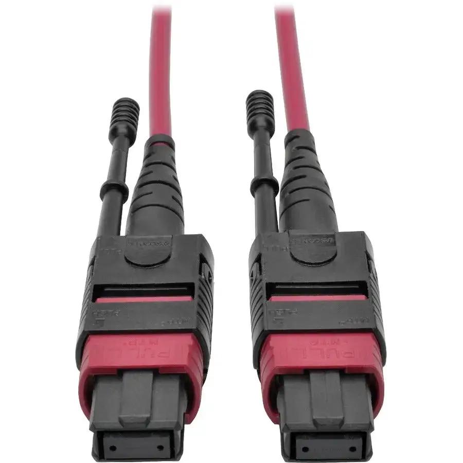 Eaton Corporation N845-02M-12-MG Tripp Lite 2 Meter MTP/MPO Multimode OM4 Fiber Optic Patch Cable, Magenta by Eaton Corporation