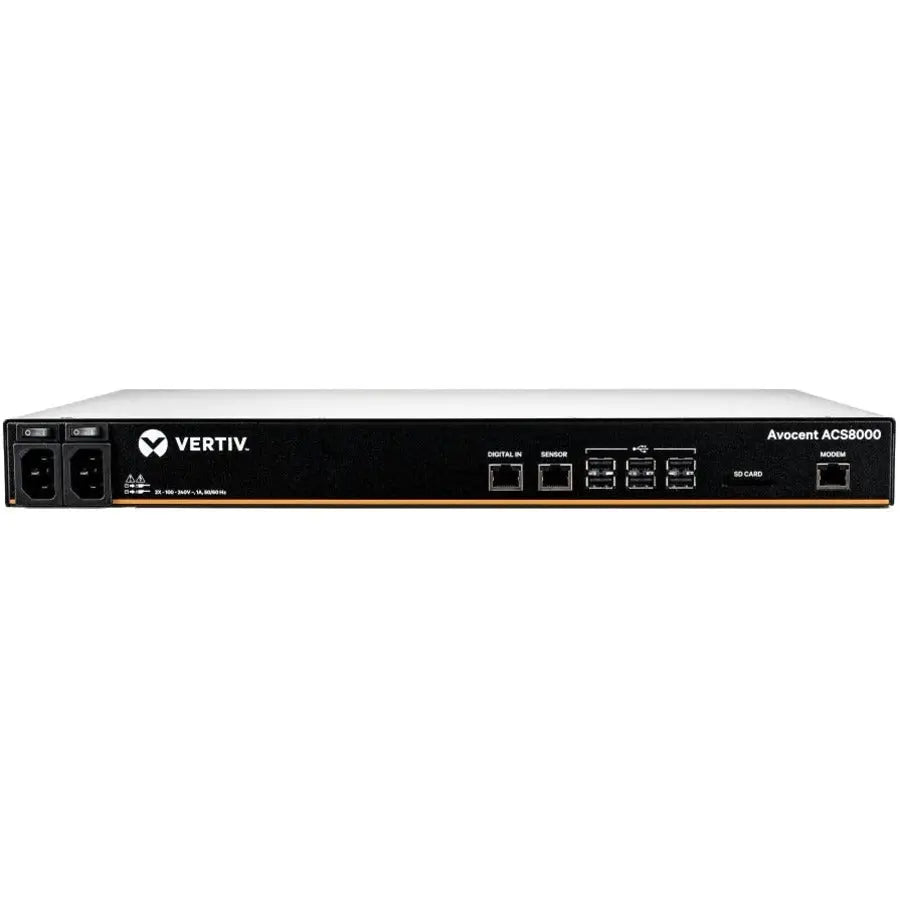 Vertiv Avocent ACS8008MDAC-400 8-Port Console Server with Dual Power Supply and Analog Modem