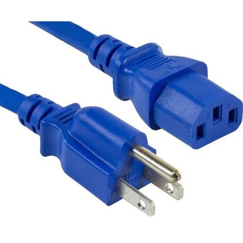 NSI Industries ENET N515-C13-BL-3F-ENC 3 ft Blue Power Cord with NEMA 5-15P to IEC 60320 C13 Connectors