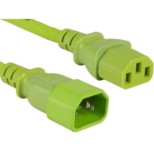 ENET C13 to C14 6ft Green Power Extension Cord – 250V 18 AWG 10A for Reliable Power Delivery