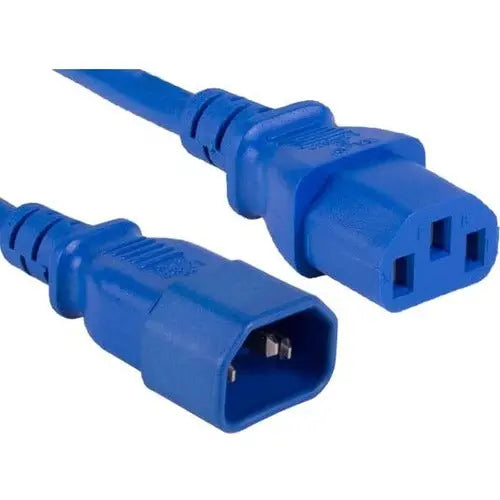NSI Industries ENET C13 to C14 8 ft Blue Power Extension Cord - 250V, 18 AWG, 10A