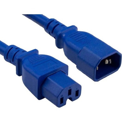 ENET C14 to C15 Power Extension Cord - 3 ft Blue, 14 AWG, 15A by NSI Industries
