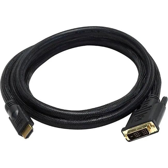 Monoprice 6ft 24AWG CL2 High Speed HDMI to DVI Adapter Cable with Net Jacket - Black