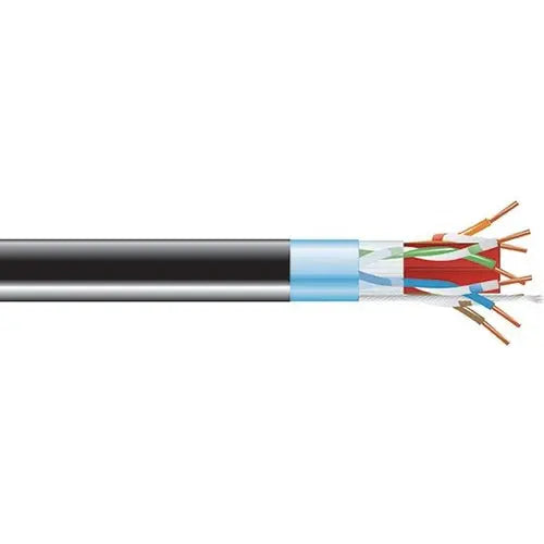 Black Box GigaTrue Cat.6a (F/UTP) Network Cable - Bulk Shielded Ethernet Cable for High-Speed Data Transmission
