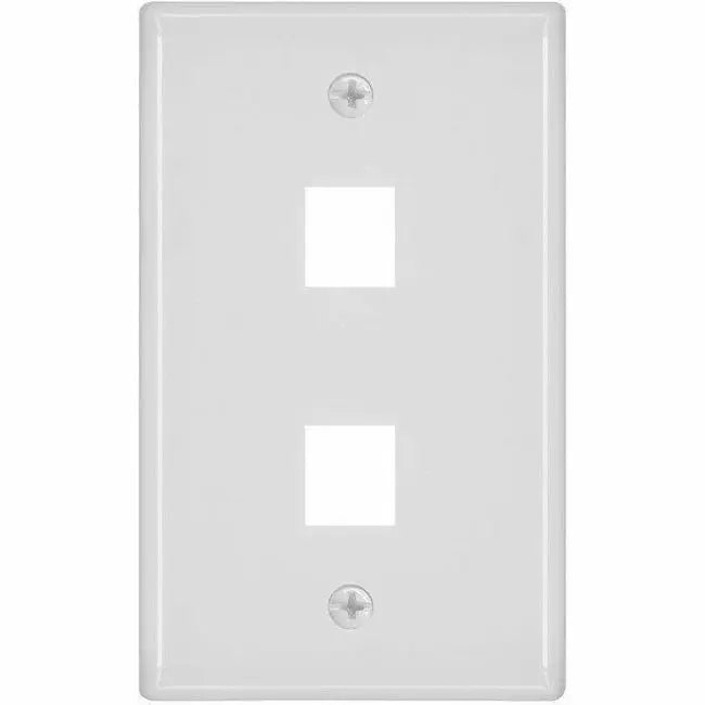 Monoprice Wall Mount Faceplate with 2 Sockets for Home Theater and Network Applications