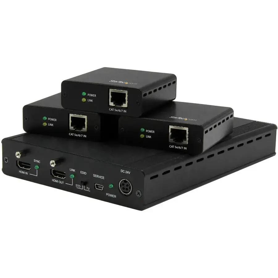 StarTech.com 3-Port HDBaseT Extender Kit with 4K Support and Local HDMI Output by StarTech.com