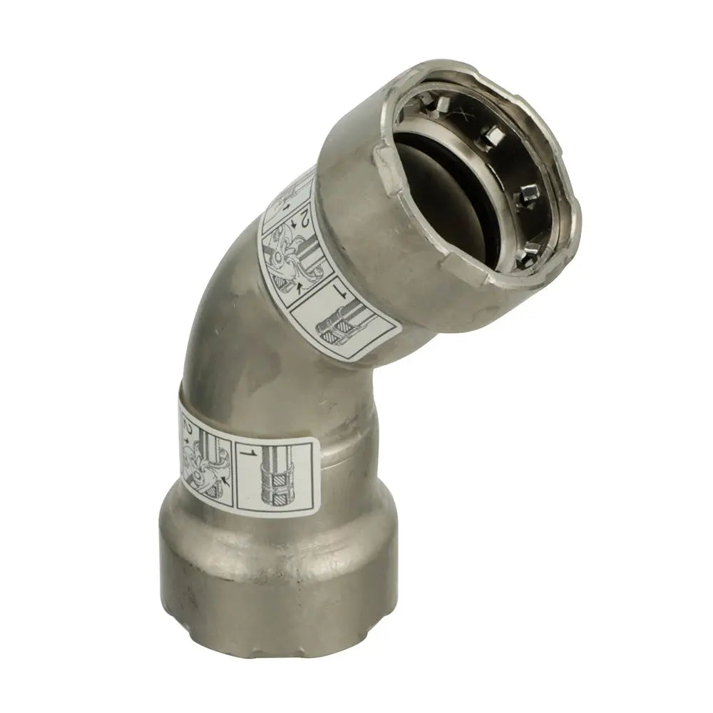 Viega MegaPress 316 FKM 1-Inch 45 Degree Elbow for Stainless Steel Pipe