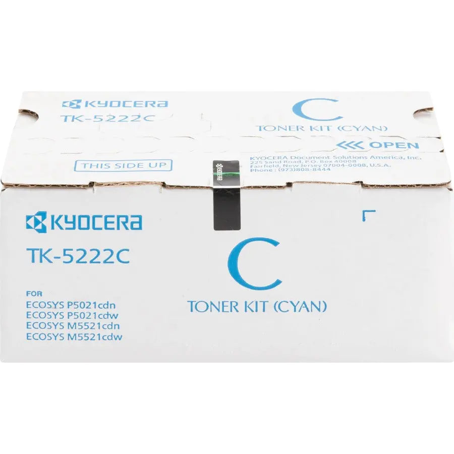 Kyocera TK-5222C Cyan Standard Yield Toner Cartridge for Ecosys P5021cdw and M5521cdw