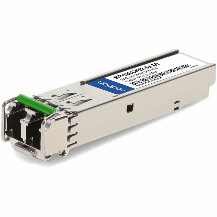 AddOn MRV® SFP-10GCWER-53 Compatible 10GBase-CWDM SFP+ Transceiver for Single-Mode Fiber - 40km, 1530nm, LC, TAA Compliant