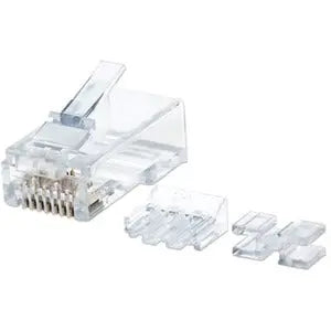 Intellinet Network Solutions Cat6 RJ45 Modular Plugs, 3-Prong, UTP, for Solid Wire – 80-Pack