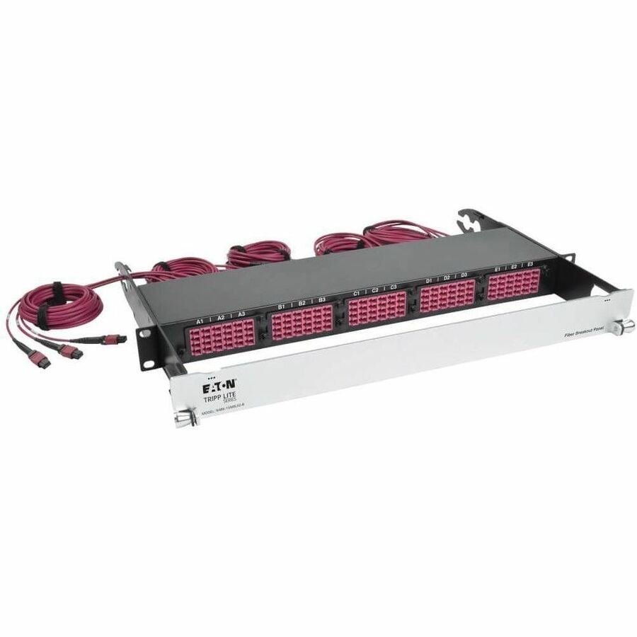 Eaton Tripp Lite Series N48K-15M8L60-B 50/125 Breakout Fiber Patch Panel for High-Speed Data Centers
