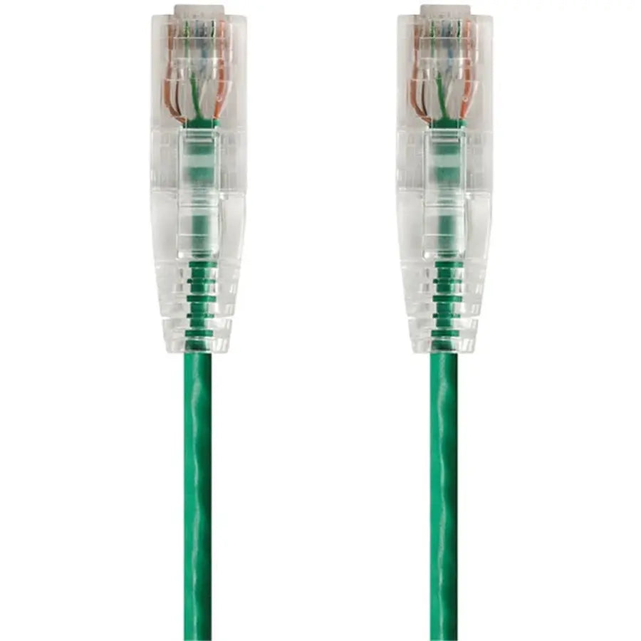 Monoprice SlimRun Cat6 28AWG UTP Ethernet Patch Cable, 3ft, Green