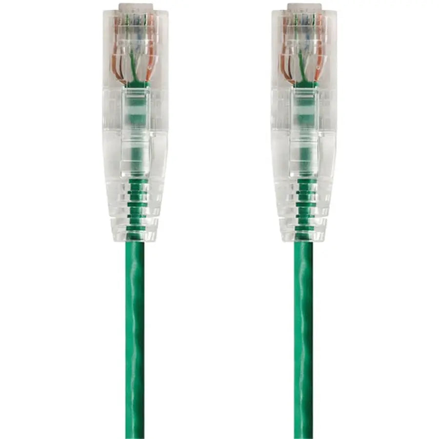 Monoprice SlimRun Cat6 28AWG UTP Ethernet Patch Cable, 5ft, Green