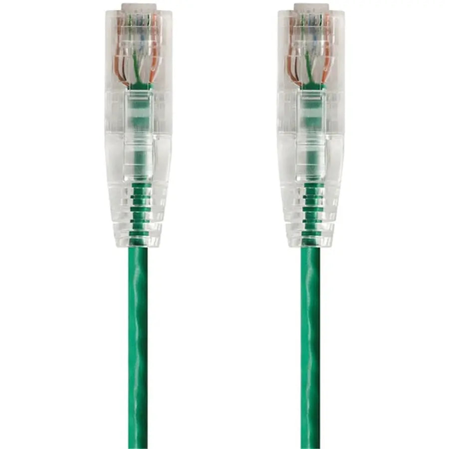 Monoprice SlimRun Cat6 28AWG UTP Ethernet Network Cable - 7ft Green
