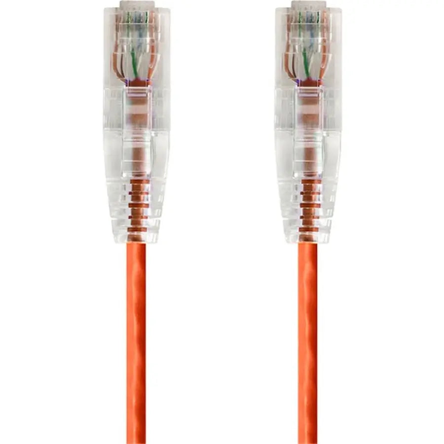 Monoprice SlimRun Cat6 28AWG UTP Ethernet Patch Cable - 7ft Orange