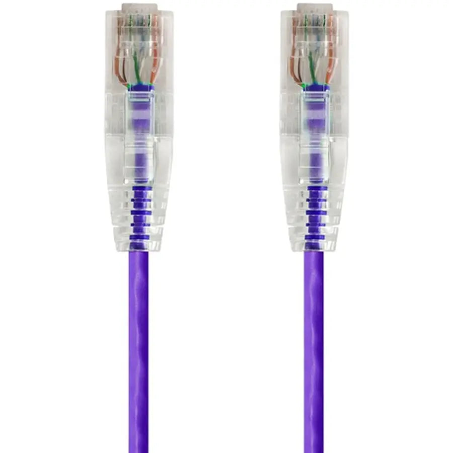 Monoprice SlimRun Cat6 28AWG UTP Ethernet Network Cable, 7ft, Purple