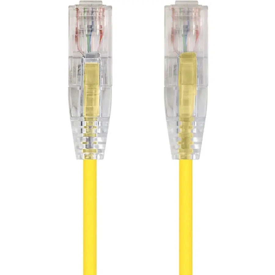Monoprice SlimRun Cat6 28AWG UTP Ethernet Network Cable - 7ft Yellow