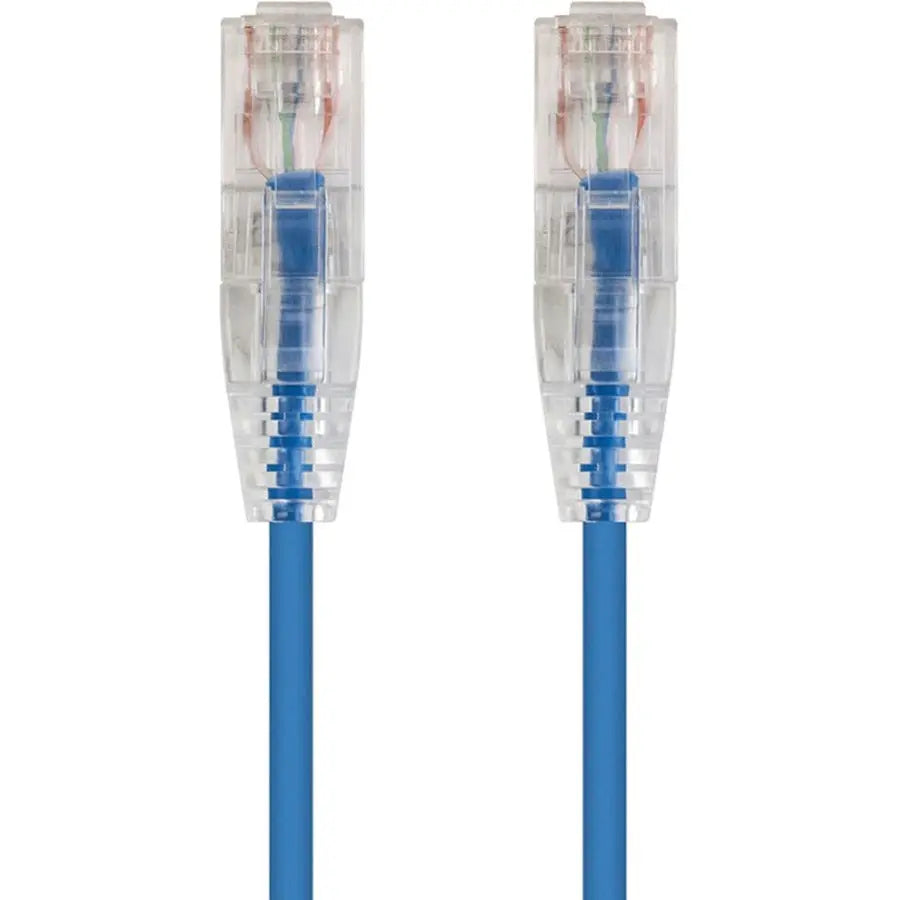 Monoprice SlimRun Cat6 28AWG UTP Ethernet Network Cable, 14ft Blue