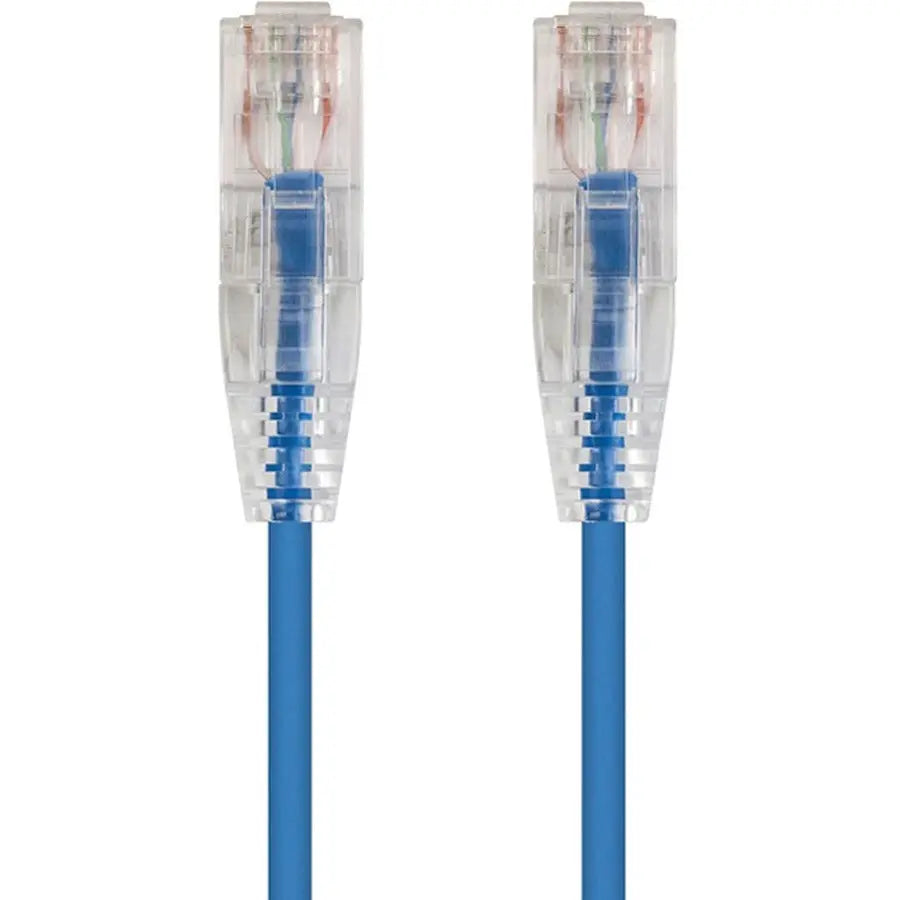 Monoprice SlimRun Cat6 28AWG UTP Ethernet Network Cable, 20ft, Blue