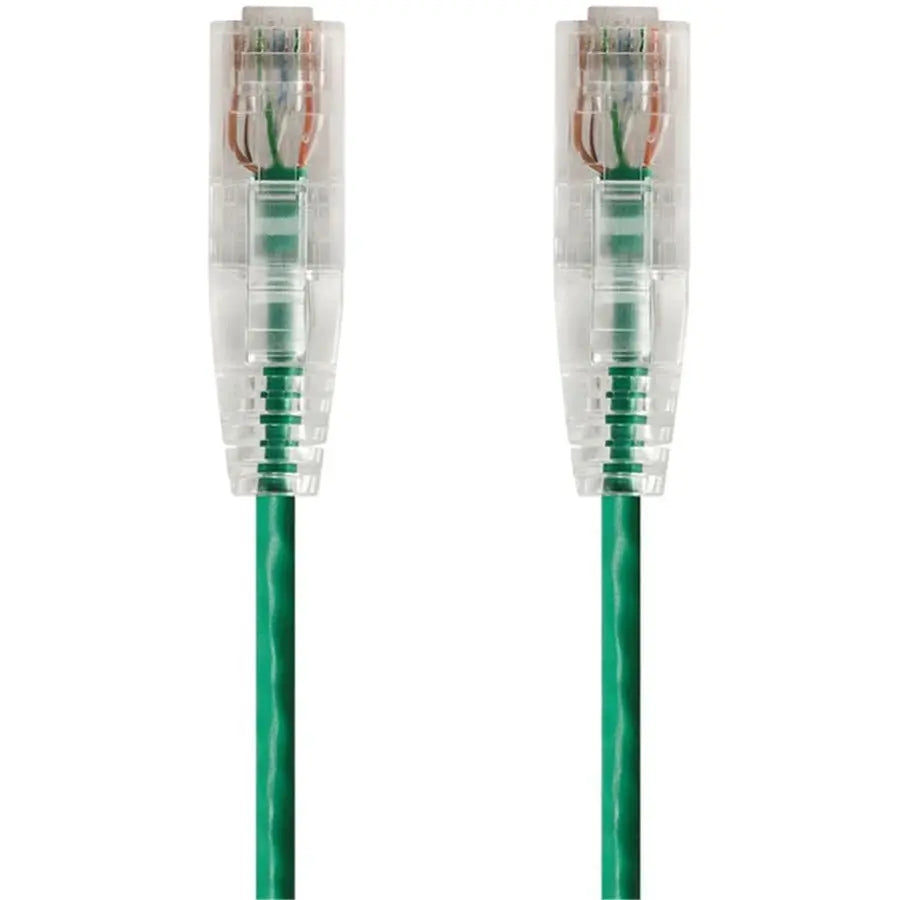 Monoprice SlimRun Cat6 28AWG UTP Ethernet Network Cable, 20ft - Green
