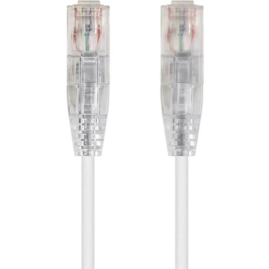 Monoprice SlimRun Cat6 28AWG UTP Ethernet Network Cable, 7ft, White