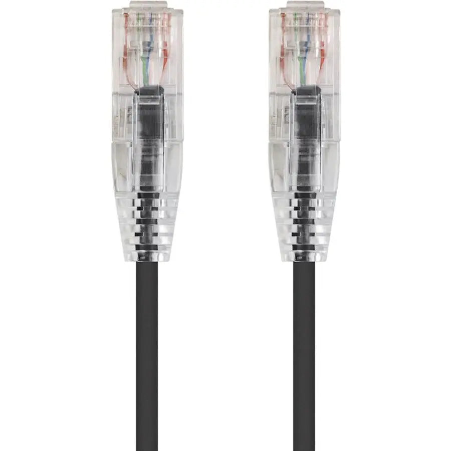 Monoprice SlimRun Cat6 28AWG UTP Ethernet Network Cable, 7ft, Black