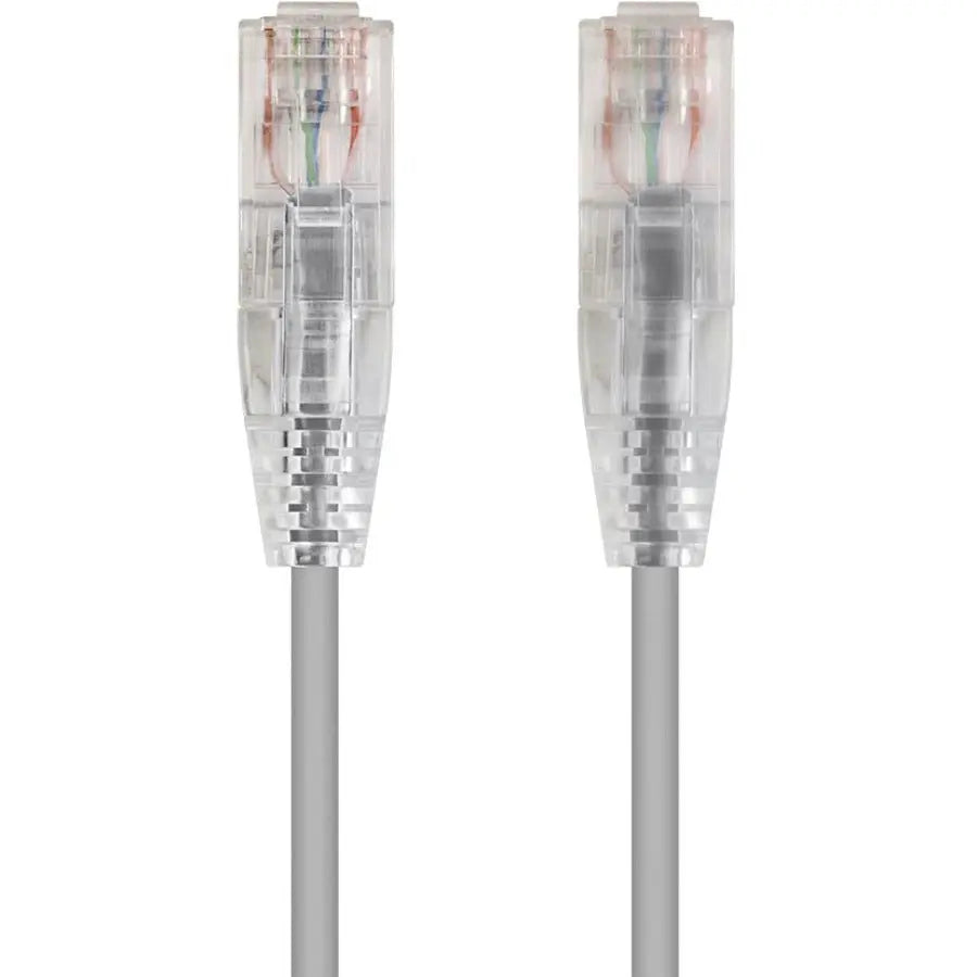Monoprice SlimRun Cat6 28AWG UTP Ethernet Patch Cable, 6 Feet, Gray