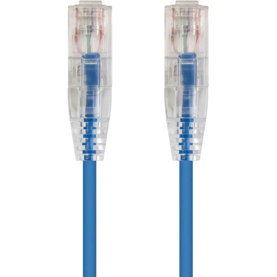 Monoprice SlimRun Cat6 28AWG UTP Ethernet Network Cable, 6-inch Blue