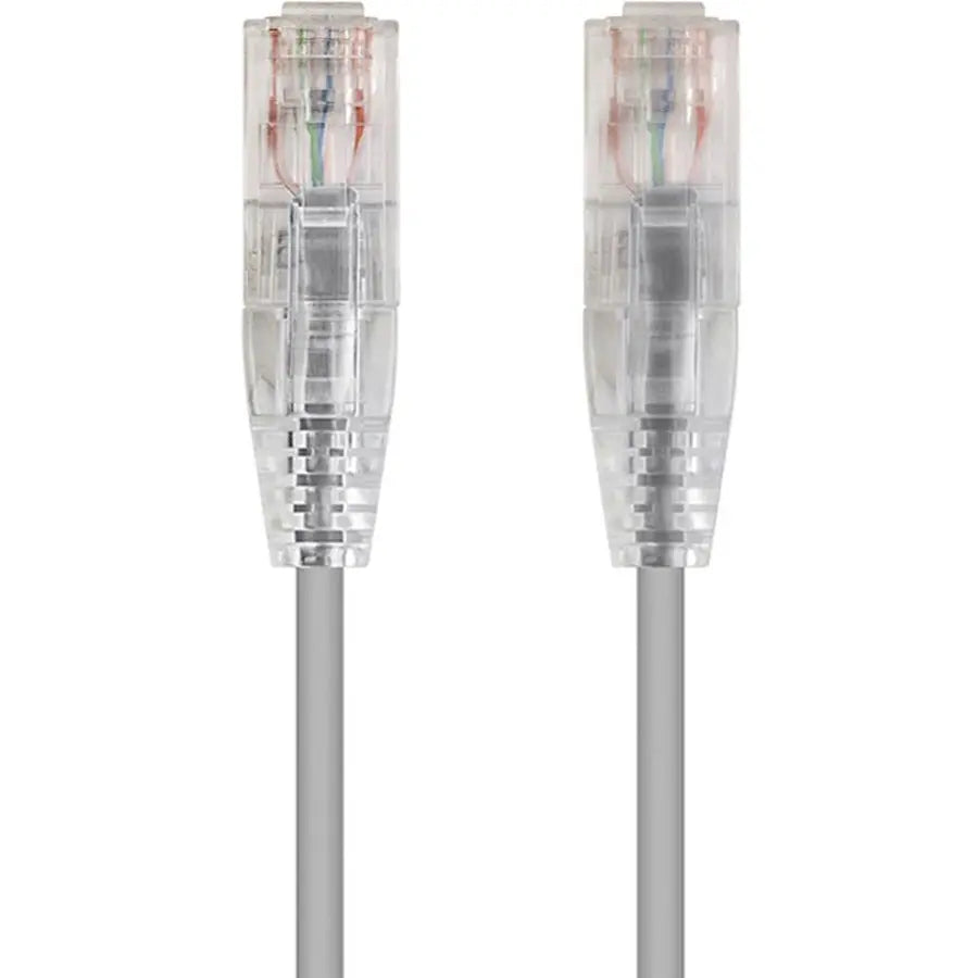 Monoprice SlimRun Cat6 28AWG UTP Ethernet Patch Cable, 5ft, Gray