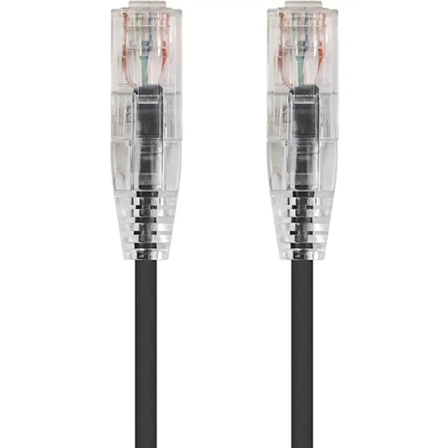 Monoprice SlimRun Cat6 28AWG UTP Ethernet Patch Cable - 3ft Black