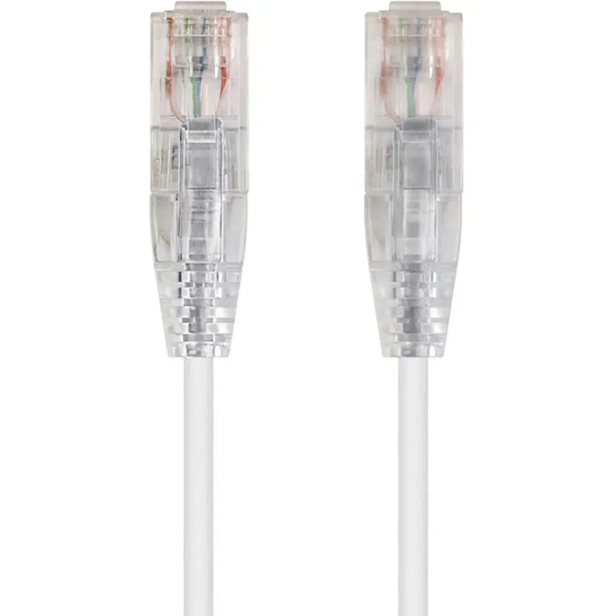 Monoprice SlimRun Cat6 28AWG UTP Ethernet Network Cable, 2 ft, White