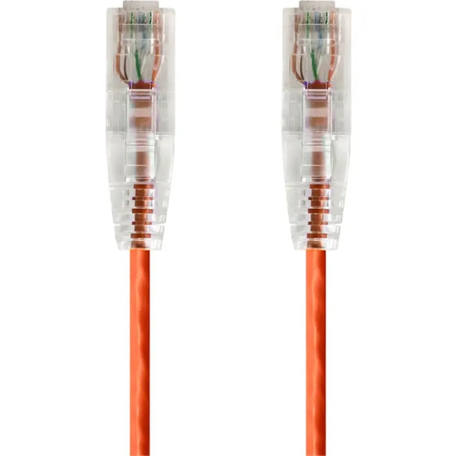 Monoprice SlimRun Cat6 28AWG UTP Ethernet Patch Cable - 1ft Orange