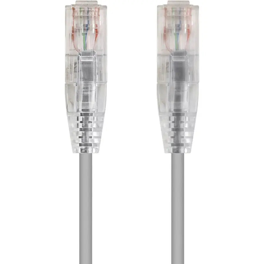 Monoprice SlimRun Cat6 28AWG UTP Ethernet Network Cable, 1ft, Gray
