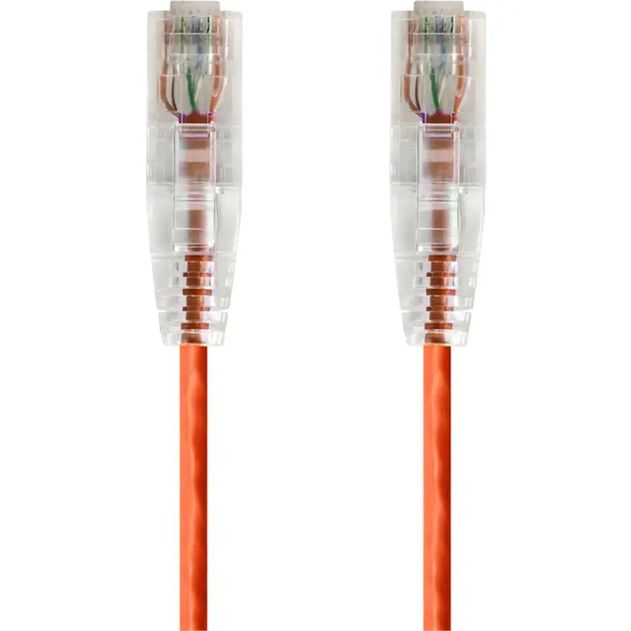 Monoprice SlimRun Cat6 28AWG UTP Ethernet Patch Cable, 14ft Orange