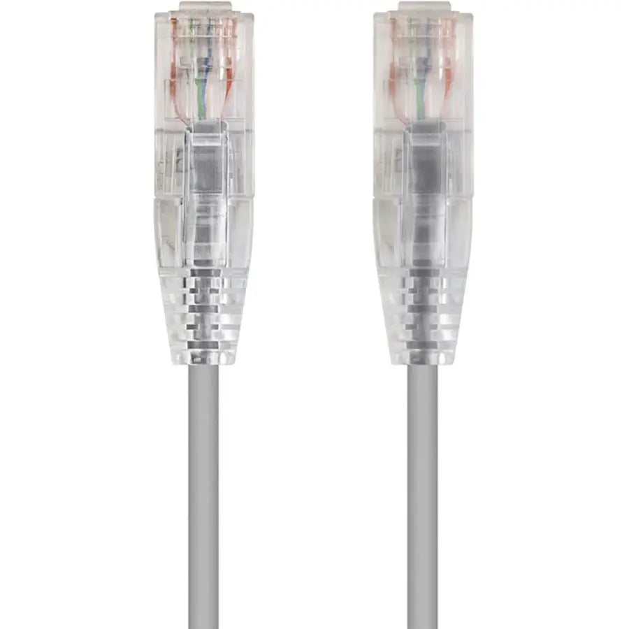 Monoprice SlimRun Cat6 28AWG UTP Ethernet Patch Cable, 14 Feet, Gray