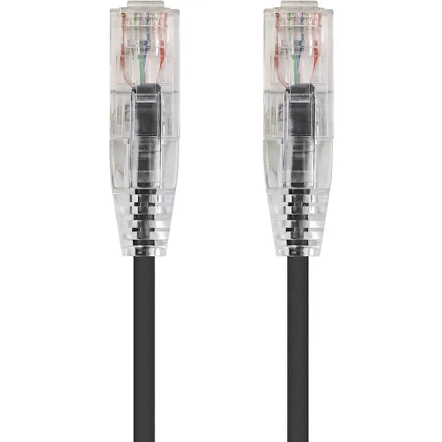 Monoprice SlimRun Cat6 28AWG UTP Ethernet Network Cable, 14ft - Black