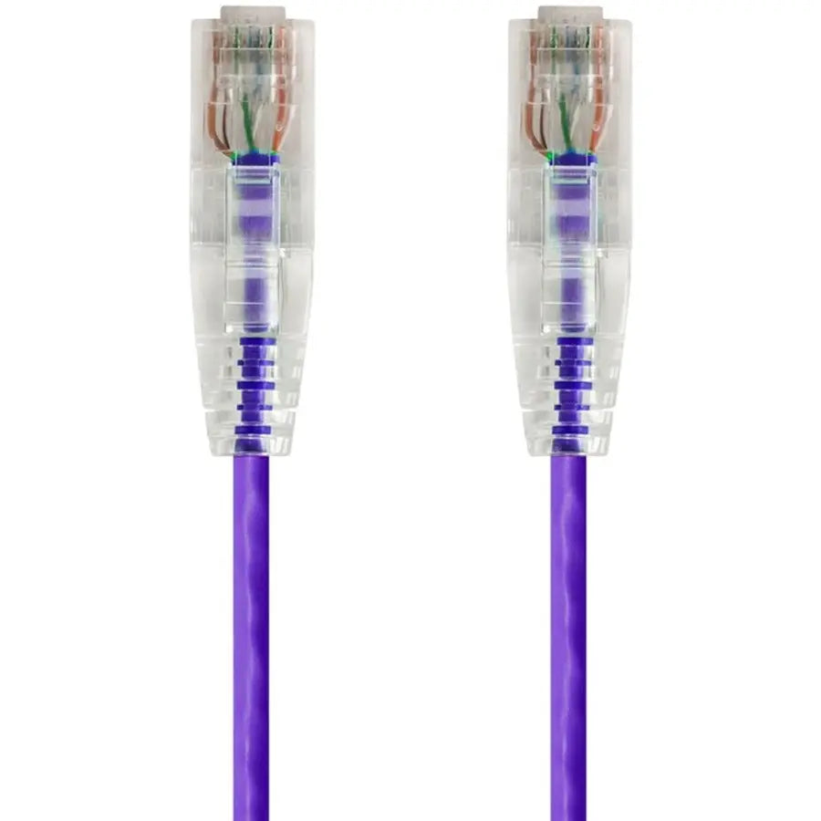 Monoprice SlimRun Cat6 28AWG UTP Ethernet Network Cable, 10ft - Purple