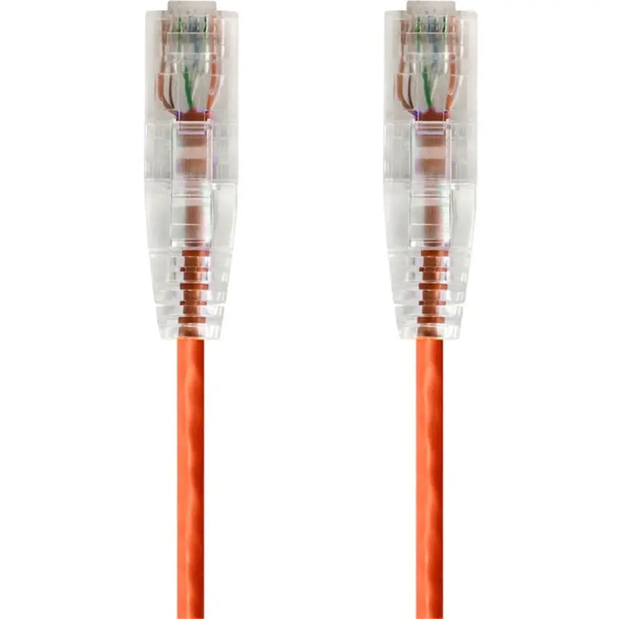Monoprice SlimRun Cat6 28AWG UTP Ethernet Network Cable, 10ft - Orange