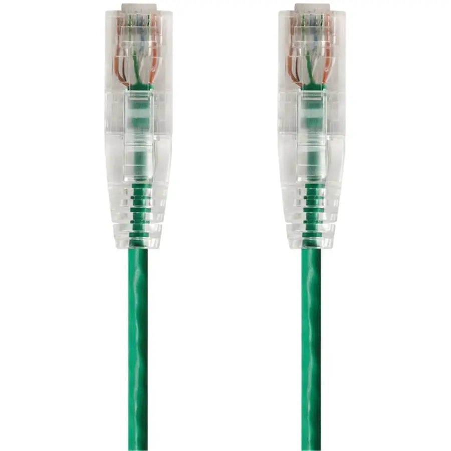 Monoprice SlimRun Cat6 28AWG UTP Ethernet Network Cable, 10ft - Green