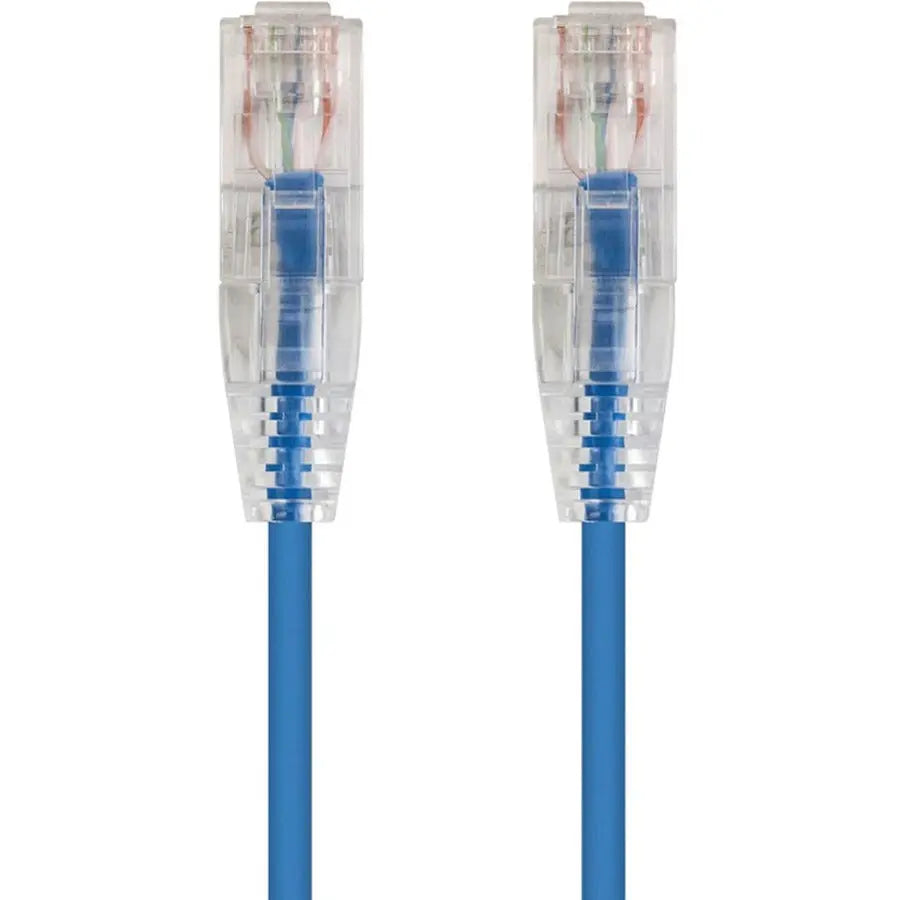 Monoprice SlimRun Cat6 28AWG UTP Ethernet Network Cable, 10ft Blue