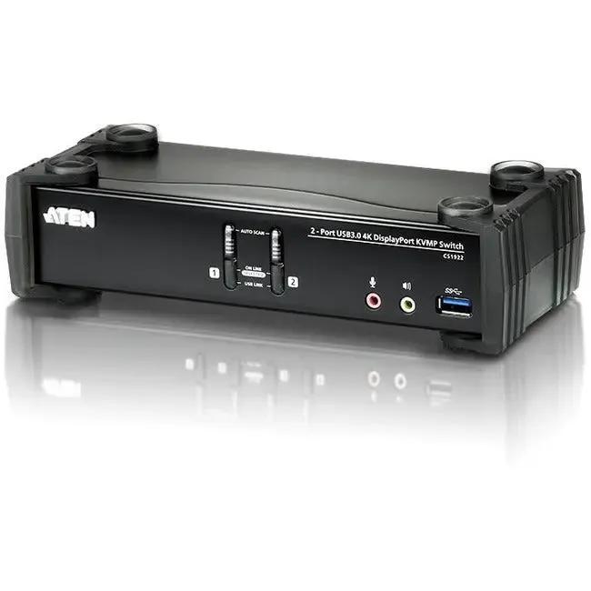 ATEN Technologies CS1922 2-Port USB 3.0 4K DisplayPort KVMP Switch for High-Resolution Video and Audio by ATEN TECHNOLOGIES
