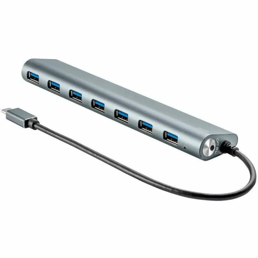 Monoprice SuperSpeed 7-Port USB-C Hub, Gray – Expand Your Laptop's USB Capabilities with Reversible Design and 5Gbps Transfer Speeds