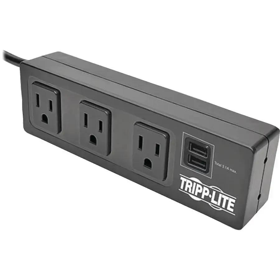 Eaton Tripp Lite Protect It! TLP310USBC Surge Protector with Desk Clamp and USB Charging by Eaton Corporation