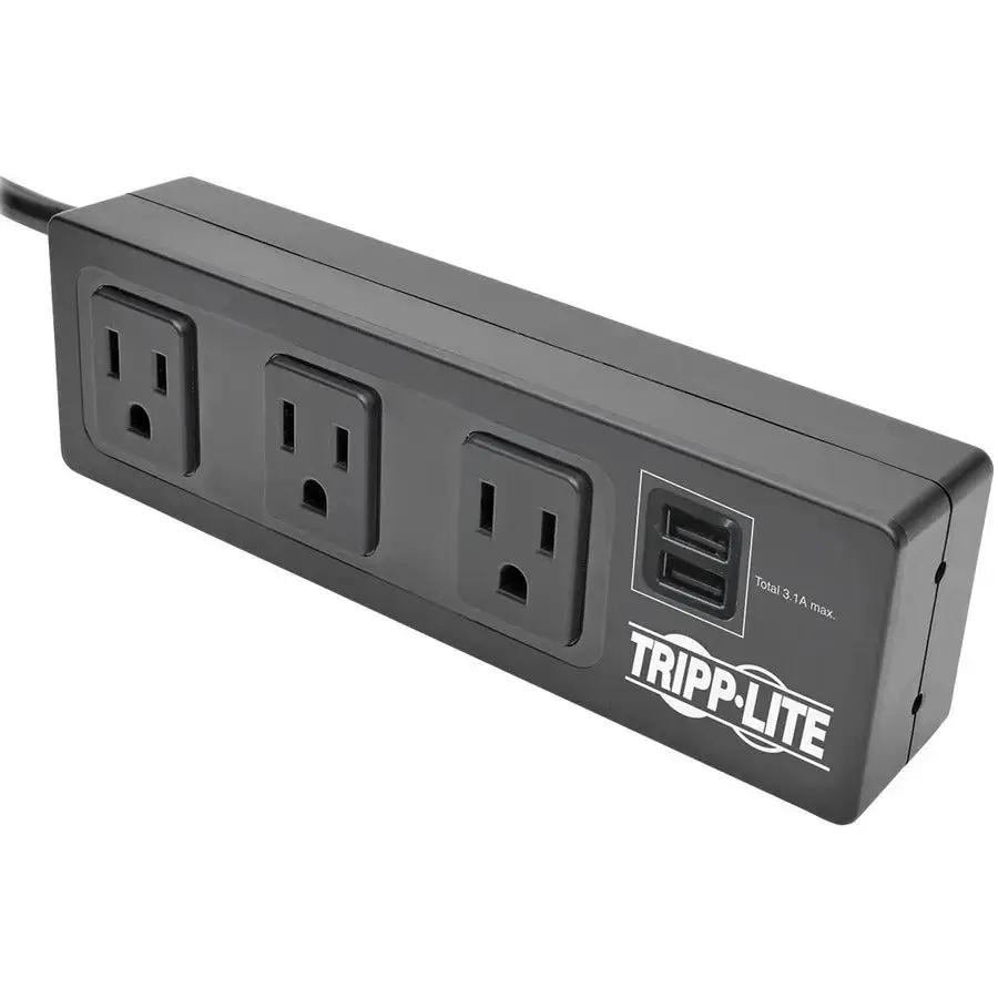 Eaton Tripp Lite Series Protect It! 3-Outlet Surge Protector with USB Charging, 10 ft Cord, Model TLP310USBS by Eaton Corporation