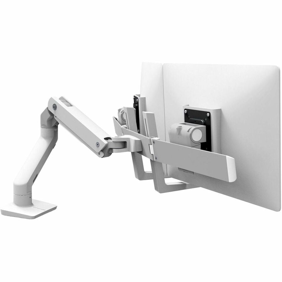 Ergotron HX Desk Dual Monitor Arm (White) – Adjustable Mounting Solution for 32-Inch Monitors