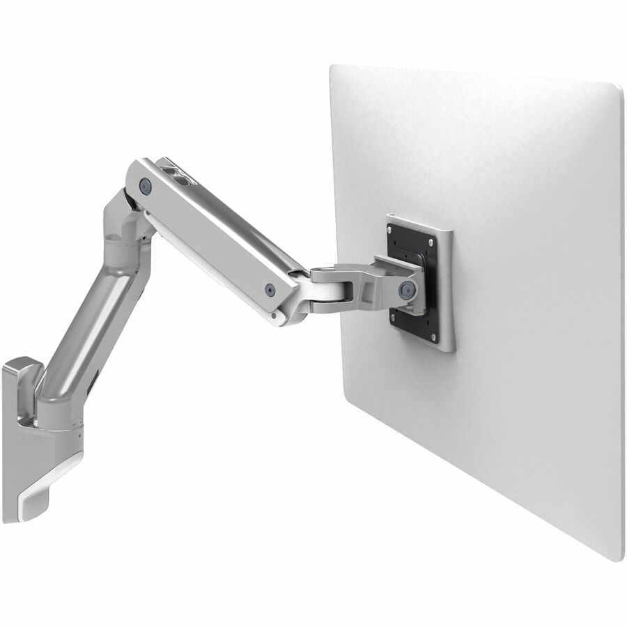 Ergotron HX Wall Monitor Arm (Polished Aluminum) - Adjustable Mounting Solution for Office Monitors