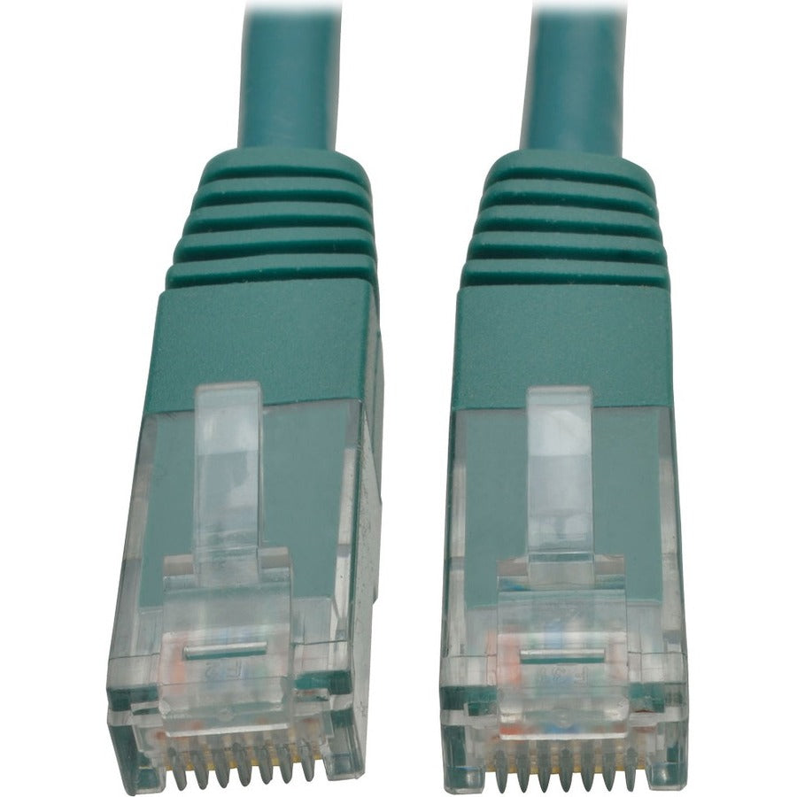 Eaton Tripp Lite Series N200-007-GN 7 ft Green Cat6 Gigabit Molded Patch Cable RJ45 Male to Male