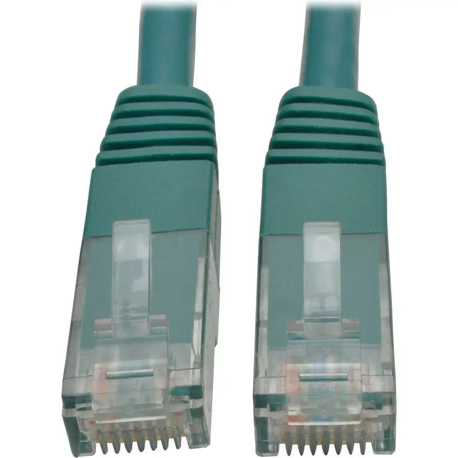 Eaton Tripp Lite Series N200-015-GN 15 ft Green Cat6 Gigabit Molded Patch Cable for High-Speed Networking by EATON TRIPP LITE SERIES CONNECTIVIT